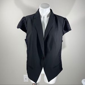 Torrid Black 1X Cardigan With Mesh Backing